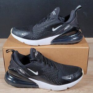 Nike Air Max 270 Shoes Womens Size 12 Black White Running Sneakers AH6789-001
